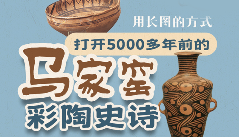 用長圖的方式,打開5000多年前的馬家窯彩陶史詩
